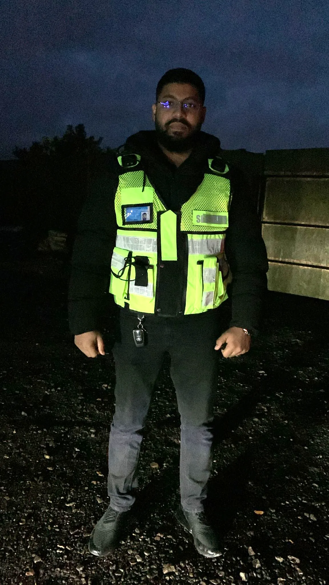 crime scene guard on duty